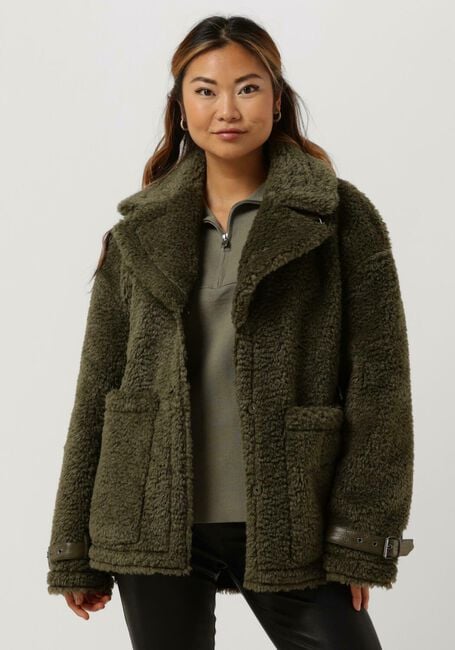 Dunkelgrün BEAUMONT Teddy-Jacke REVERSIBLE BIKER JACKET - large