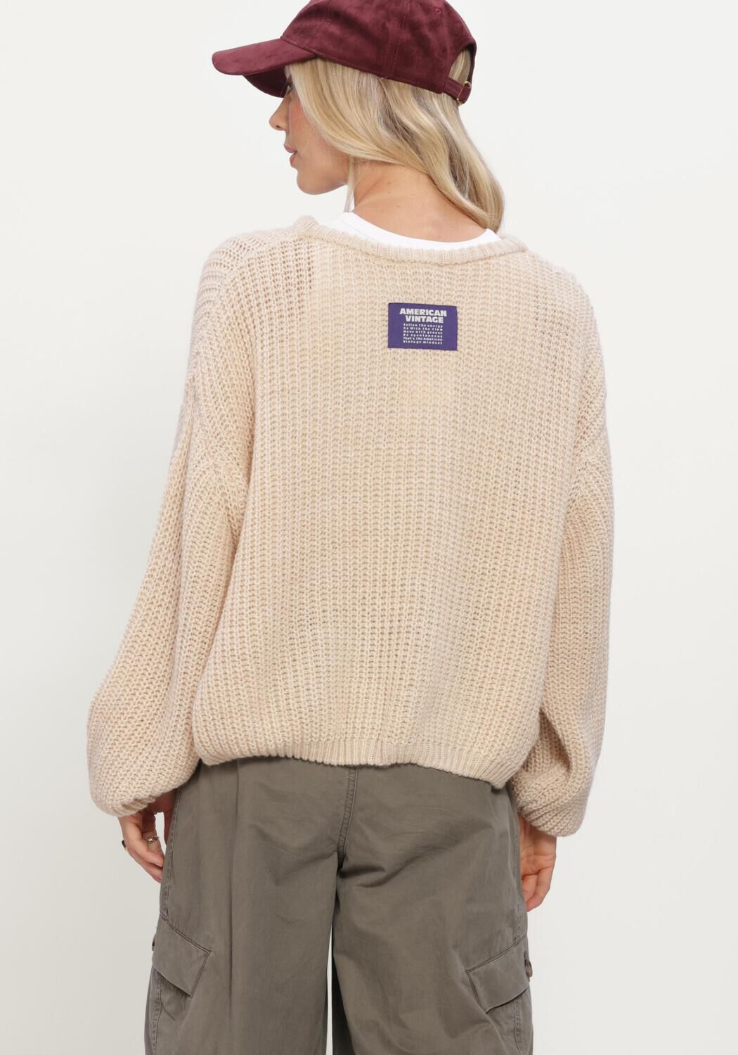 Beige AMERICAN VINTAGE Pullover CYROW - large
