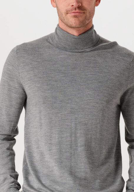 Graue SELECTED HOMME Rollkragenpullover SLHTRAY LS KNIT MERINO ROLL NECK - large