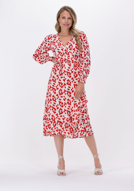 Rote NEO NOIR Midikleid EVA FADING POPPY DRESS - large