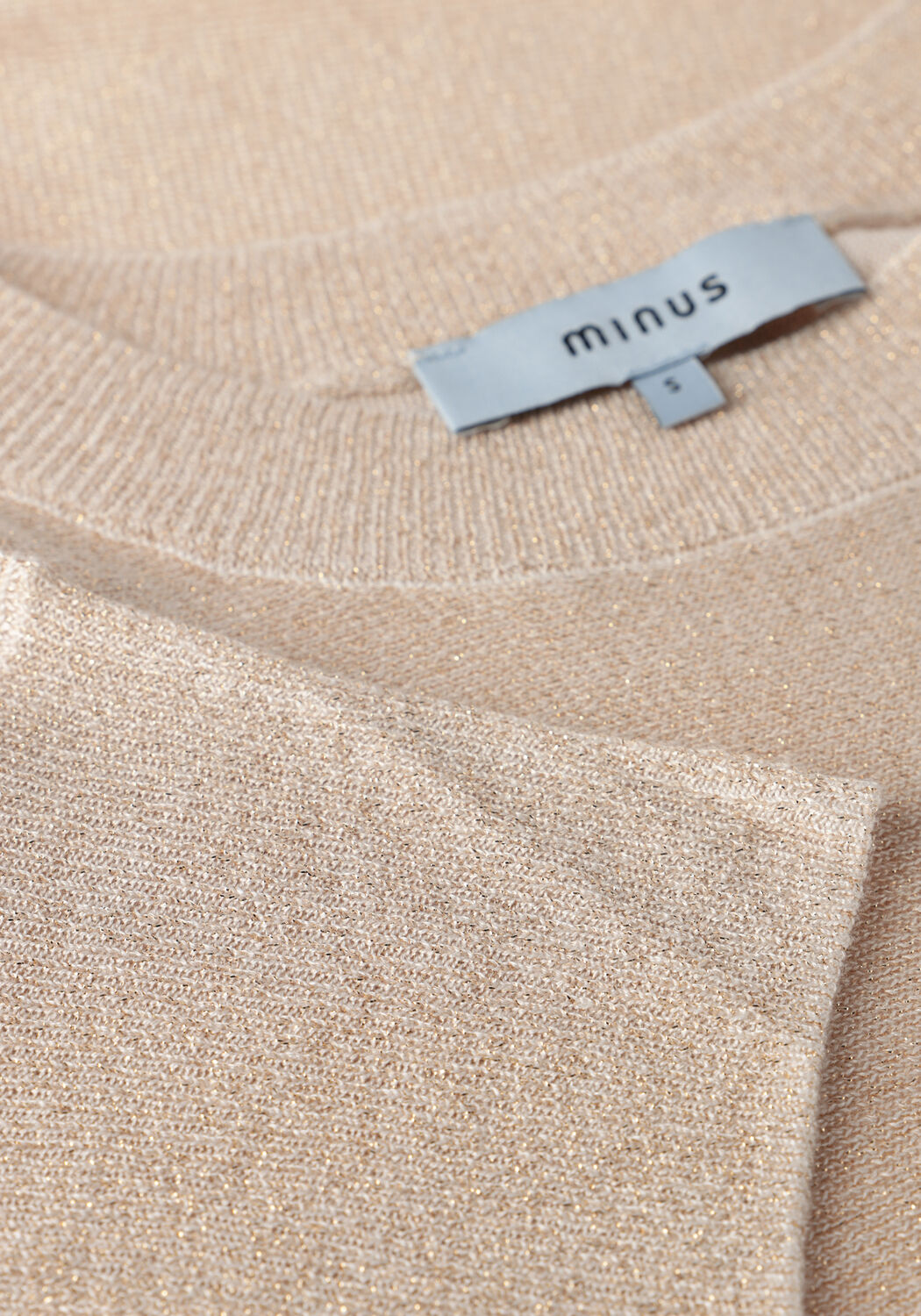 Beige MINUS Pullover DANA METALLIC BAT SLEEVE PULLOVER - large
