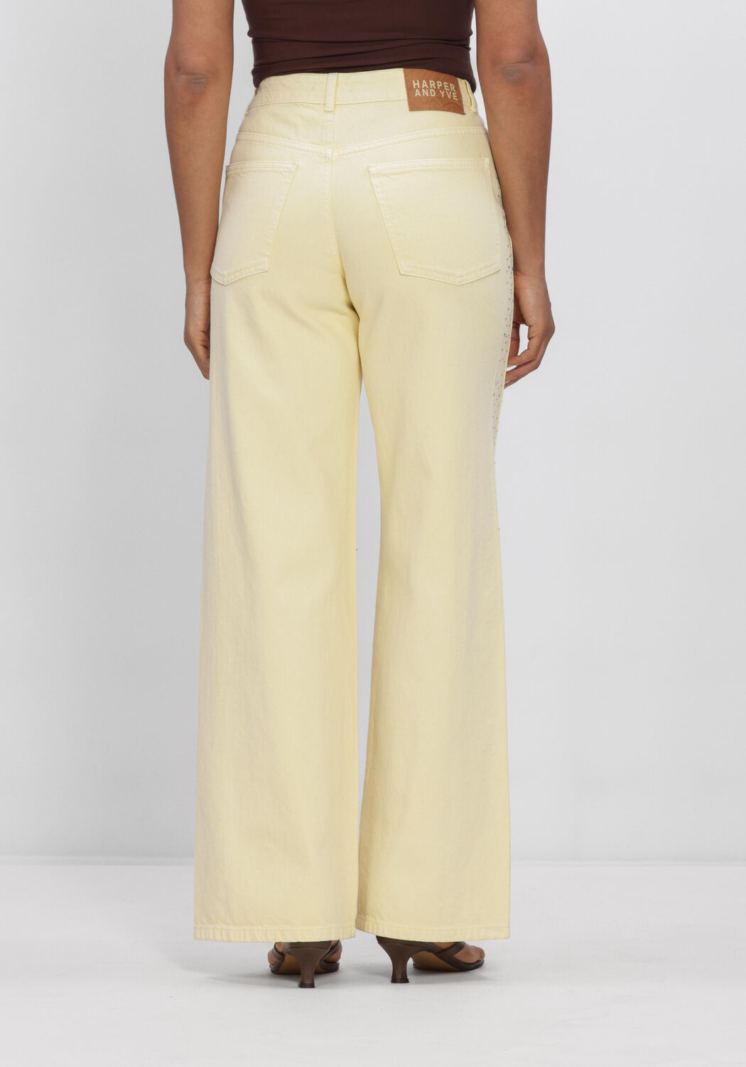 Gelbe HARPER & YVE Wide jeans MAYRA-PA - large
