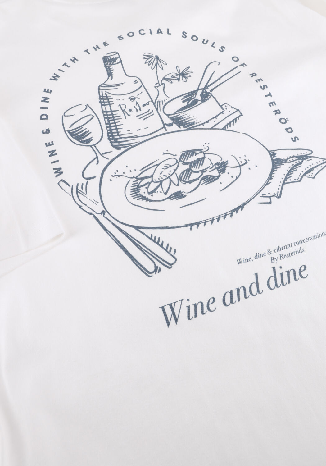 Wei&szlig;e RESTER&Ouml;DS T-shirt TAS PRINT - large