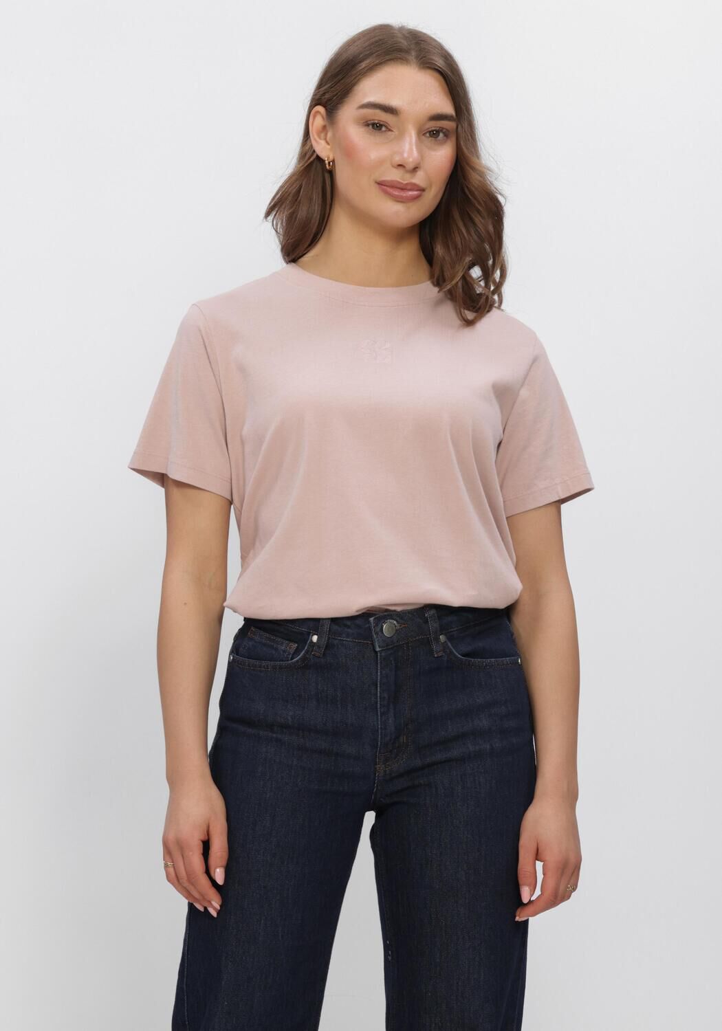 Hell-Pink MY ESSENTIAL WARDROBE T-shirt SEATTLEMW LOGO EMB. TEE - large