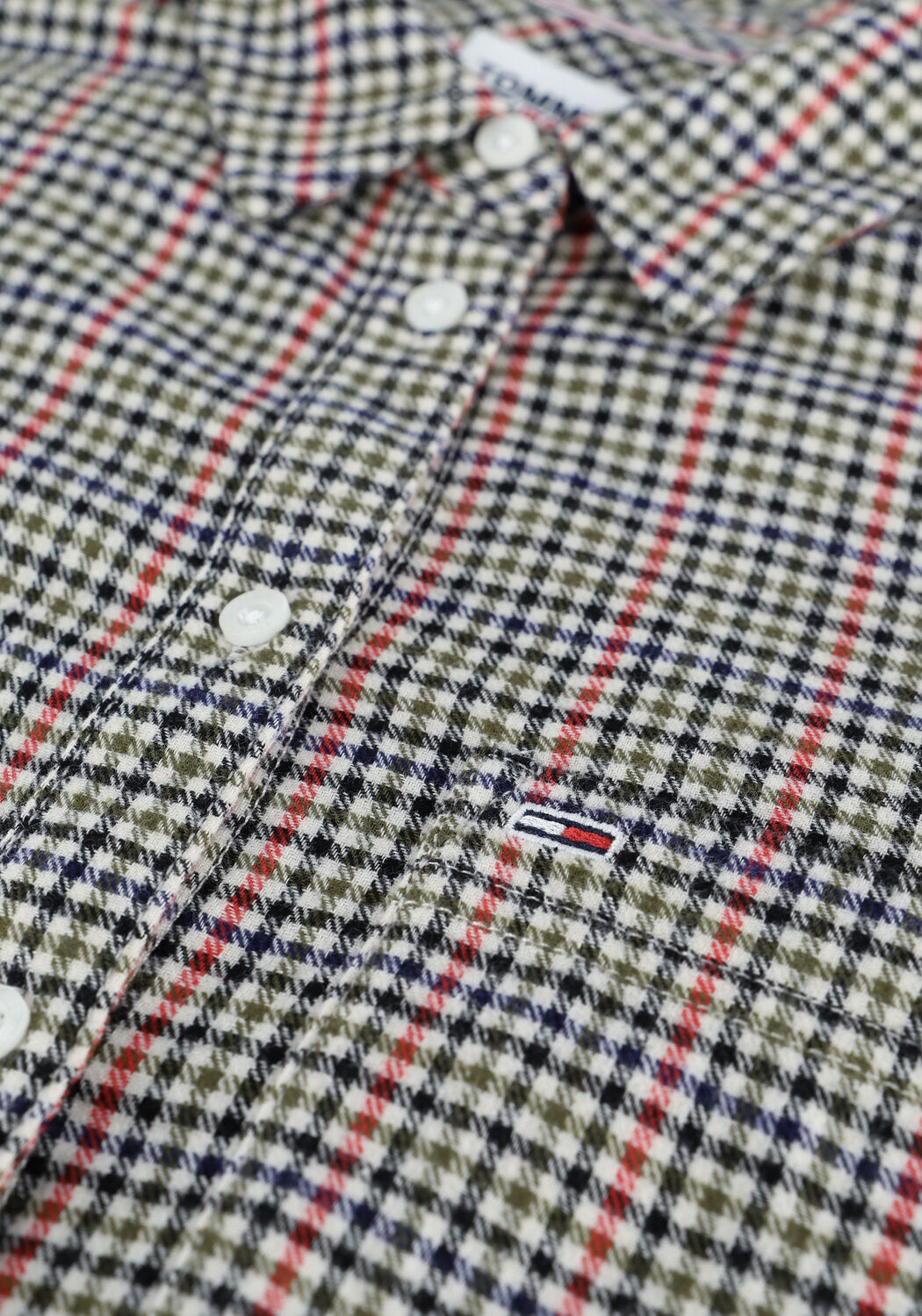 Mehrfarbige/Bunte TOMMY JEANS Blusen TJW REGULAR FIT CHECK SHIRT - large