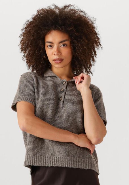 Graue MY ESSENTIAL WARDROBE Pullover PALOMAMW KNIT POLO SS - large