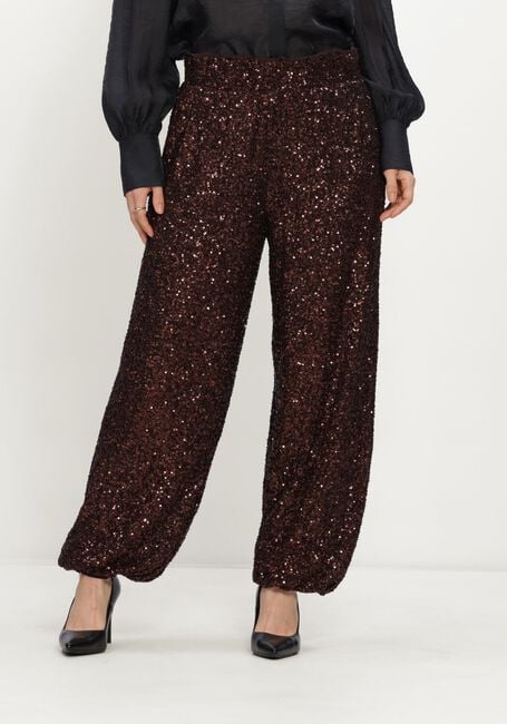 Braune STUDIO ANNELOES Weite Hose Darielle sequin balloon trousers - large