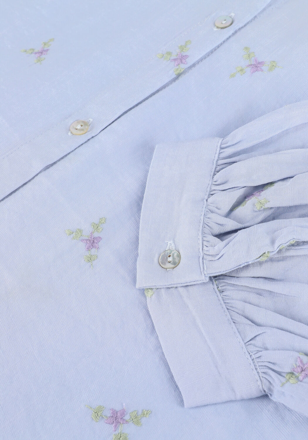 Hellblau MSCH COPENHAGEN Midikleid ANISSA 2/4 SHIRT DRESS - large