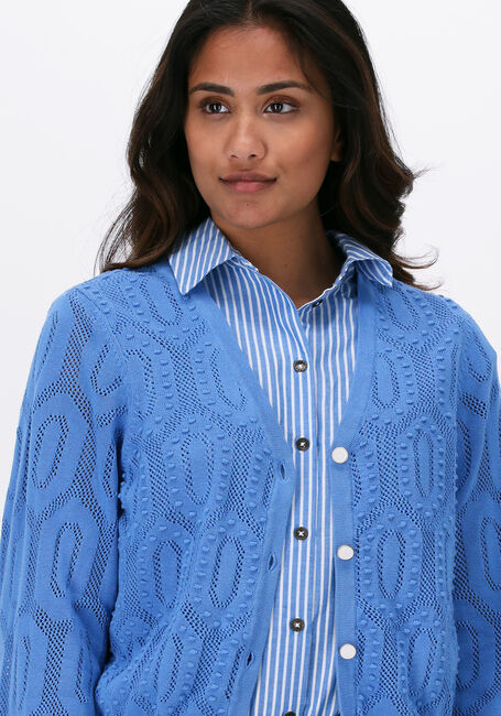 Blaue OBJECT Strickjacke CILA L/S KNIT CARDIGAN - large