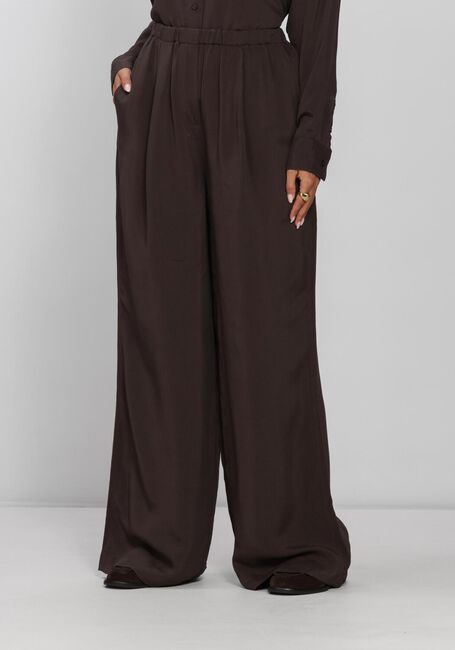 Braune BY-BAR Weite Hose NEMO SATIN STRIPE PANTS - large