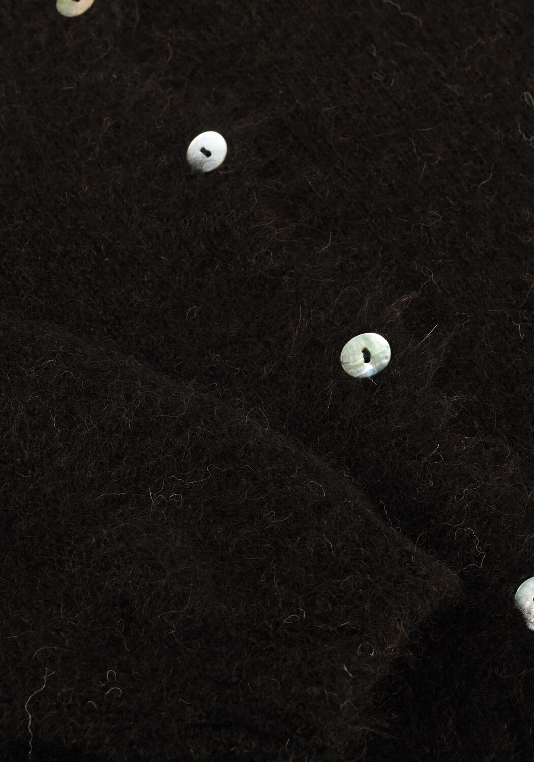 Schwarze BY-BAR Strickjacke CLEO NATURAL CARDIGAN - large