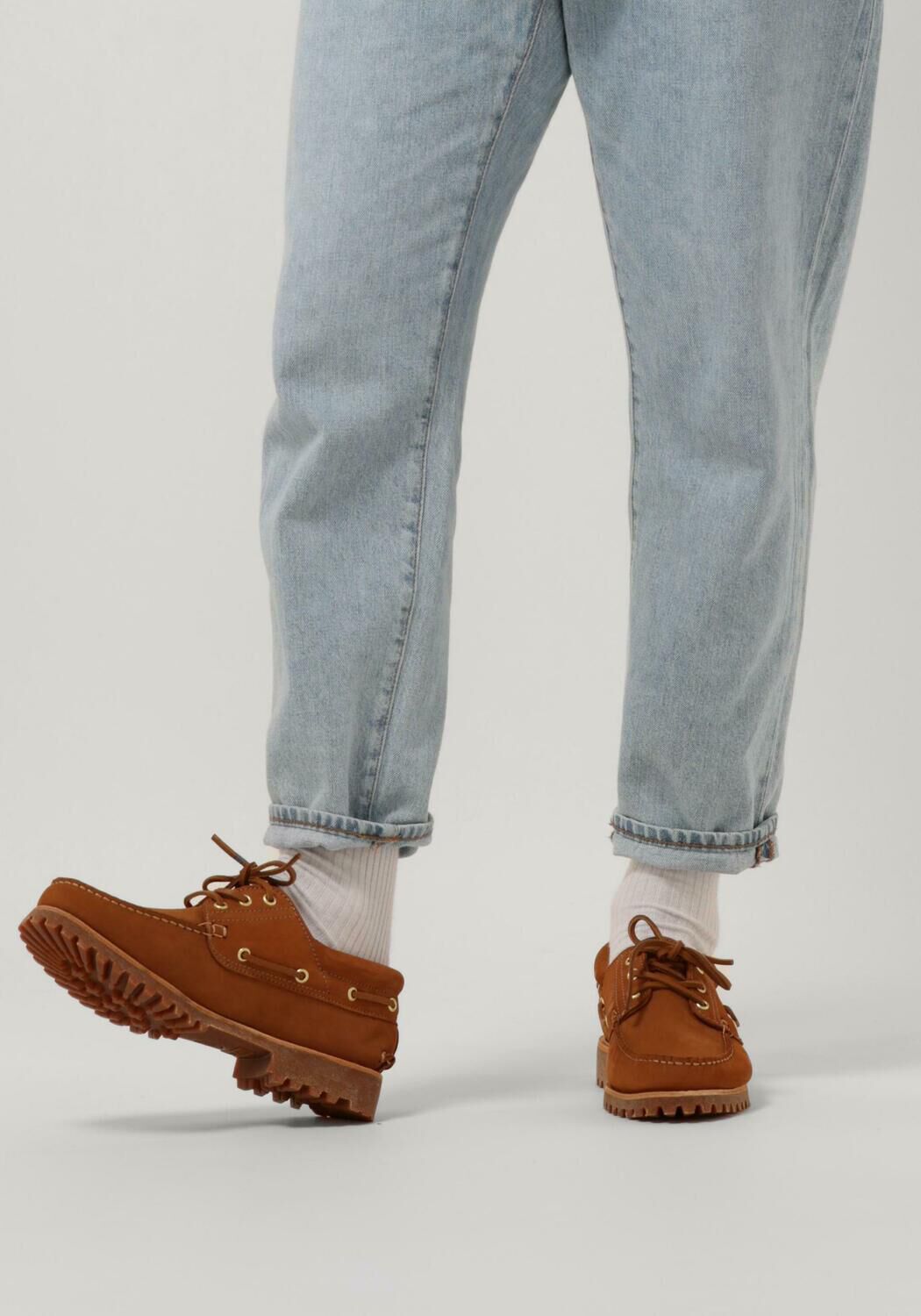 Braune TIMBERLAND Schn&uuml;rschuhe AUTHENTICS 3 EYE CLASSIC LUG - large