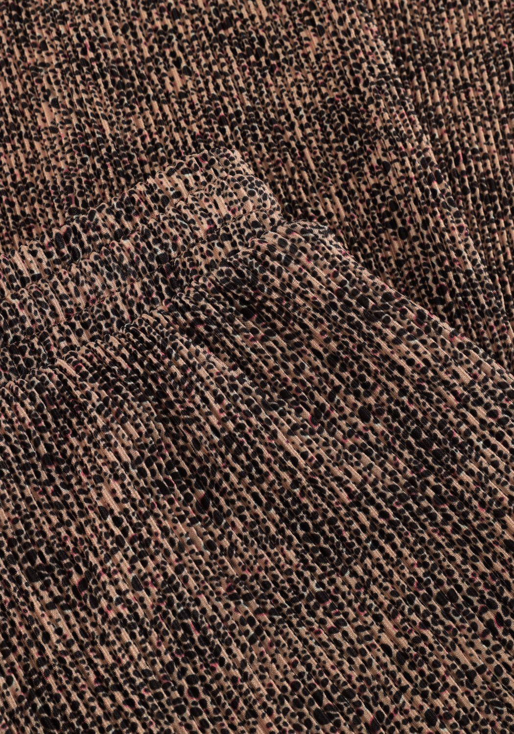 Braune NONO Weite Hose SUN AOP LEOPARD PALAZZO - large