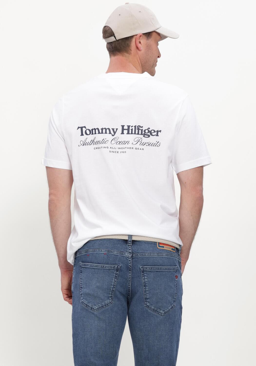 Wei&szlig;e TOMMY HILFIGER T-shirt NAUTICAL BACK GRAPHIC REG TEE - large