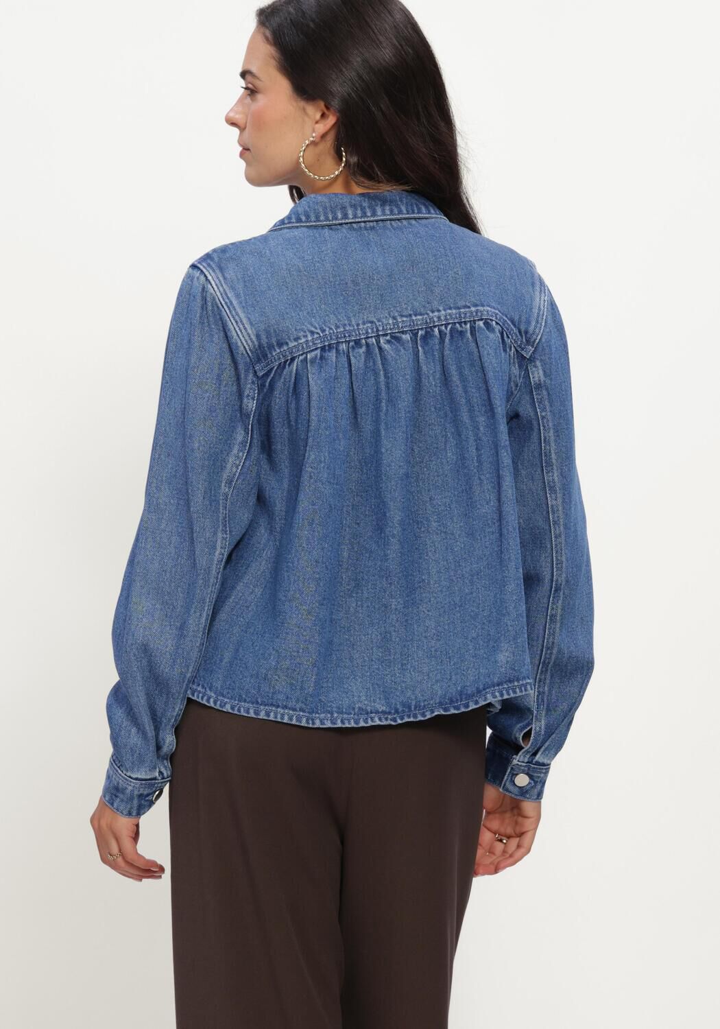 Blaue MSCH COPENHAGEN Blusen MSCHAGO RUE SHIRT - large