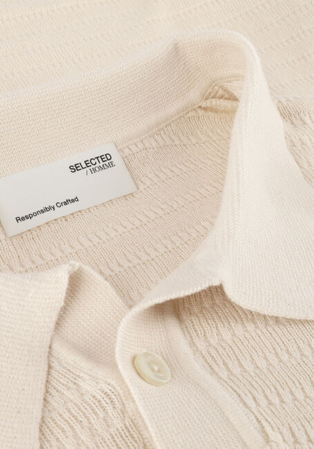 Sand SELECTED HOMME Polo-Shirt SLHOWEN SS KNIT POLO B - large