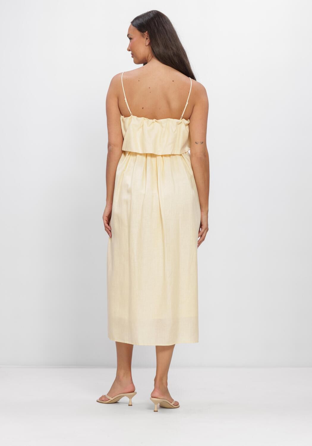 Gelbe SECOND FEMALE Kleider AIE DRESS - large