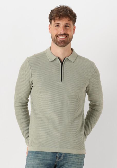 Grüne CAST IRON Polo-Shirt LONG SLEEVE POLO COTTON MODAL - large