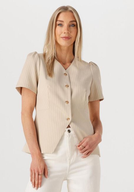 Sand NEO NOIR Blusen JULES PINSTRIPED BLOUSE - large