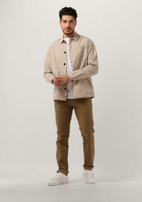 Sand SELECTED HOMME Overshirt SLHLOOSEBLAS-LINEN OVERSHIRT - large