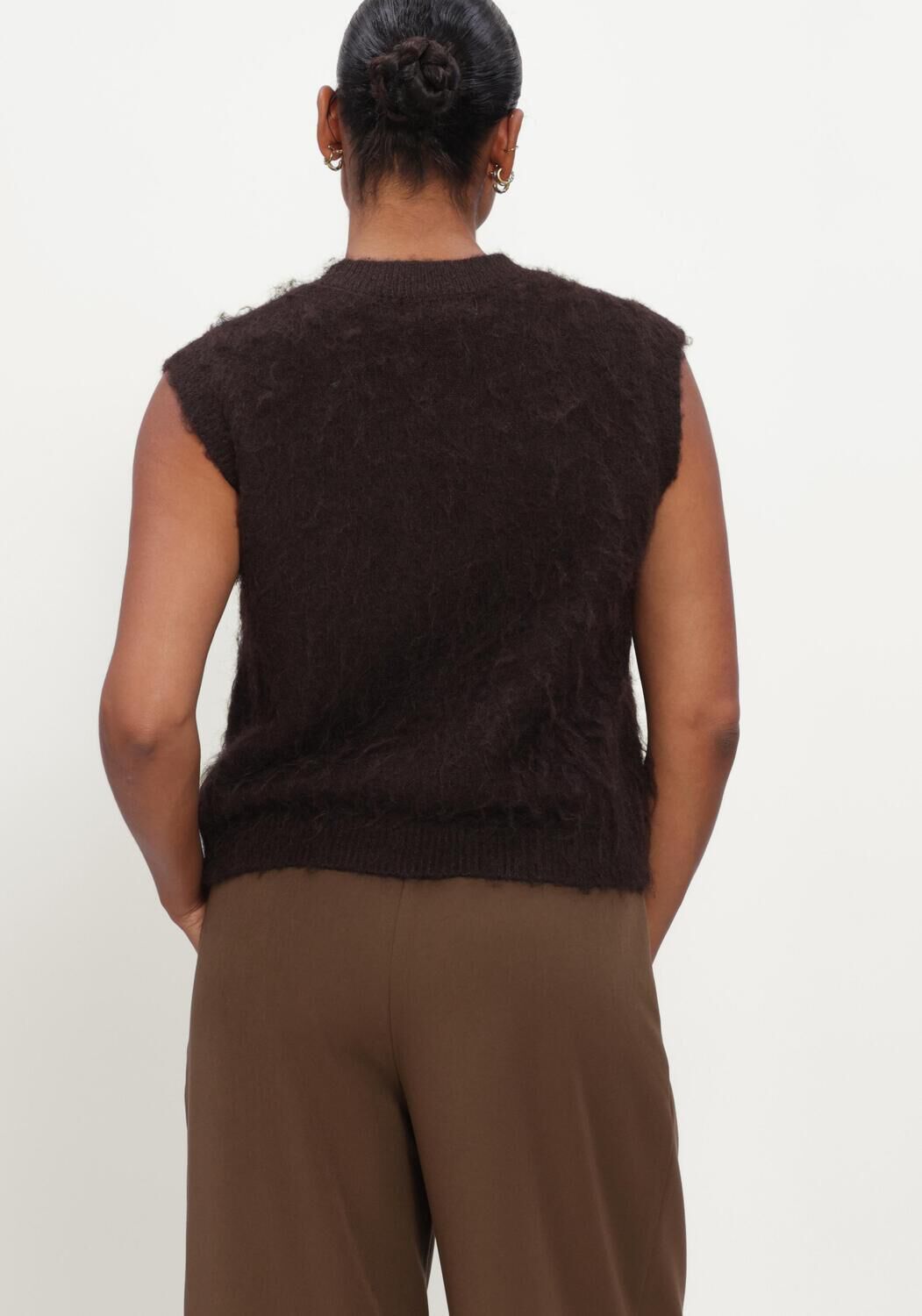 Braune CIRCLE OF TRUST Strickjacke FAUVE KNIT - large
