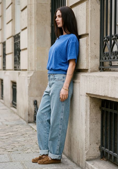 Blaue BY-BAR Tops & T-shirts NUKI SLUB TOP - large