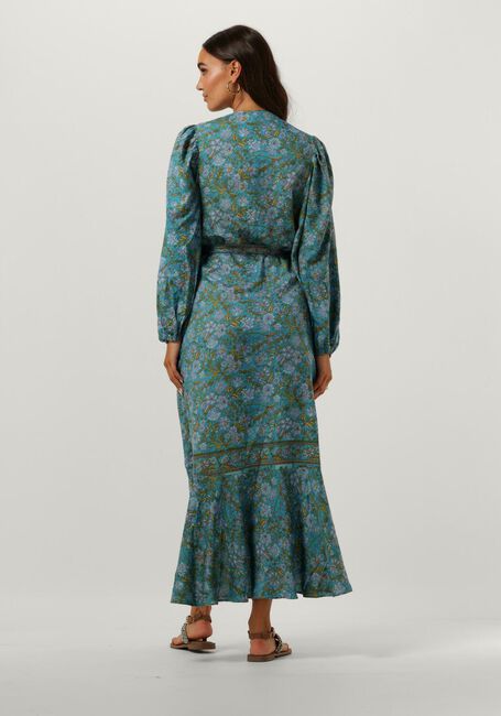Blaue SISSEL EDELBO Maxikleid ZELDA WRAP DRESS - large