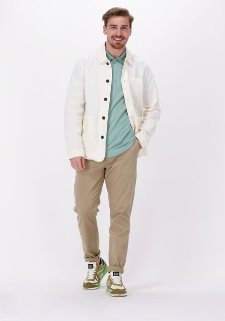 Grüne SELECTED MEN Polo-Shirt SLHFAVE ZIP SS POLO B - large