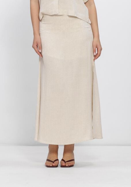Beige SELECTED WOMEN Maxirock SLFVIVA HW ANKLE LINEN BLEND SKIRT - large