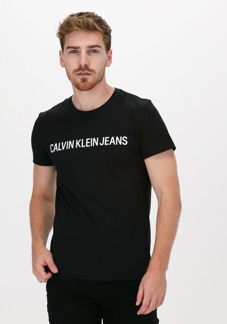 Schwarze CALVIN KLEIN T-shirt INSTITUTIONAL L - large