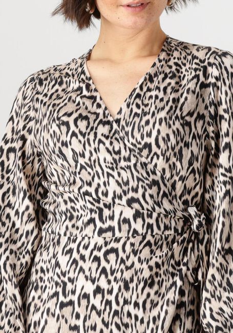Braune JANSEN AMSTERDAM Maxikleid REBECCA JURK WA 564 WRAP LONG SLEEVE - large