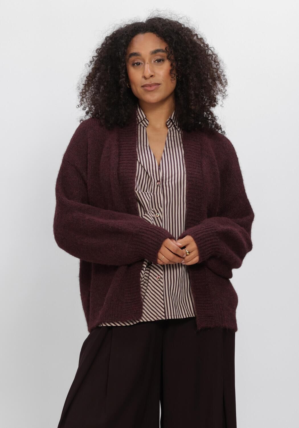 Bordeaux SUMMUM Strickjacke PUFF SLEEVE CARDIGAN COZY - large