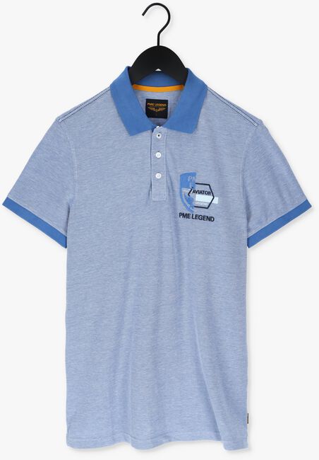 Blaue PME LEGEND Polo-Shirt SHORT SLEEVE POLO TWO TONE PIQUE - large