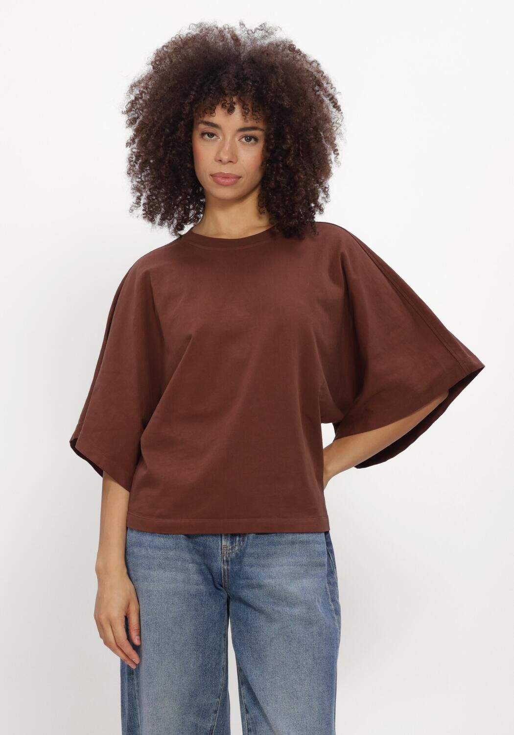 Braune CATWALK JUNKIE Top BATSLEEVE TSHIRT - large