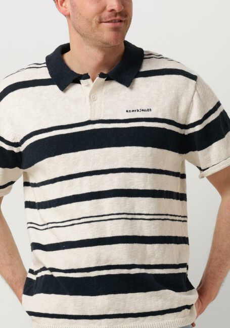 Nicht-gerade weiss ANERKJENDT Polo-Shirt AKSOFUS STRIPE S/S KNIT - large