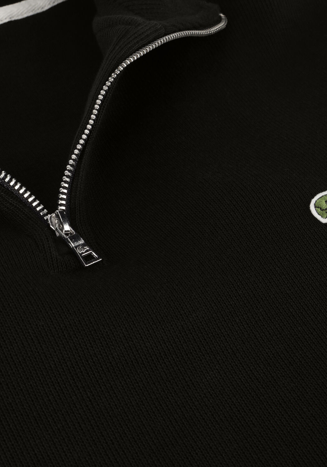 Schwarze LACOSTE Pullover REGULAR FIT HIGH NECK ZIPPED SWEATSHIRT - large