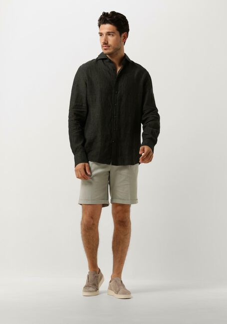 Dunkelgrün PROFUOMO Casual-Oberhemd SHIRT X-CUTAWAY SC LINNEN - large
