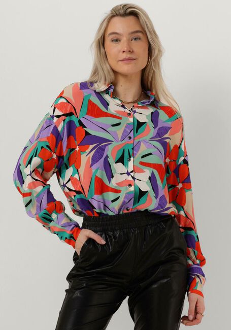 Mehrfarbige/Bunte COLOURFUL REBEL Bluse TALIA BIG FLOWER OVERSIZED BOYFRIEND BLOUSE - large