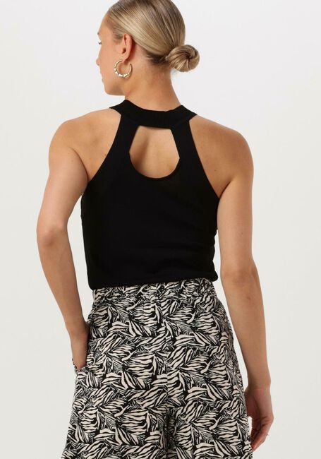 Schwarze SUMMUM Top TANK TOP DULL VISCOSE POLYAMIDE KNIT - large