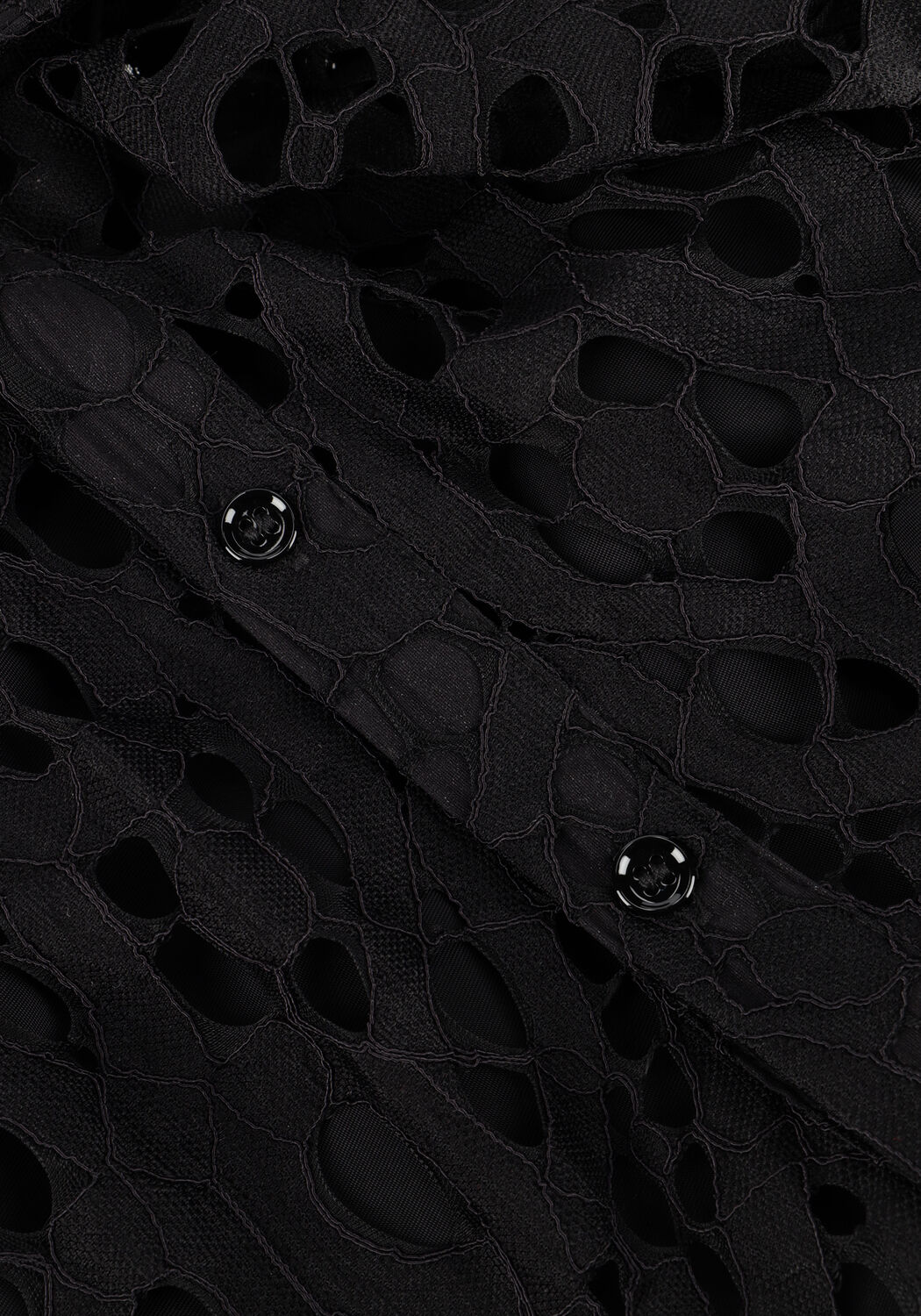 Schwarze VANILIA Blusen LACE TUNIC BLOUSE - large