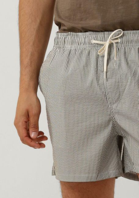 Olive SELECTED HOMME Badehosen SLHCOOPER SEERSUCKER SWIMSHORTS - large