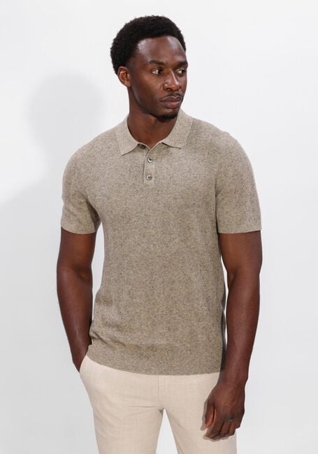 Sand PROFUOMO Polo-Shirt POLO SS COTTON LINEN - large