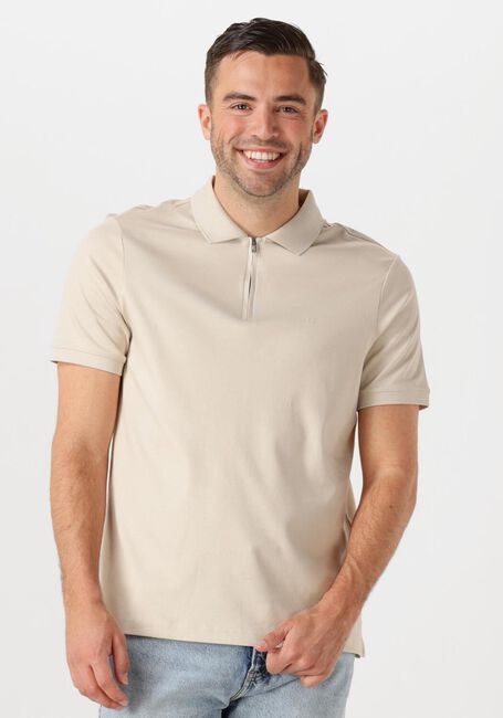Beige CALVIN KLEIN Polo-Shirt LIQUID TOUCH WELT ZIP POLO - large