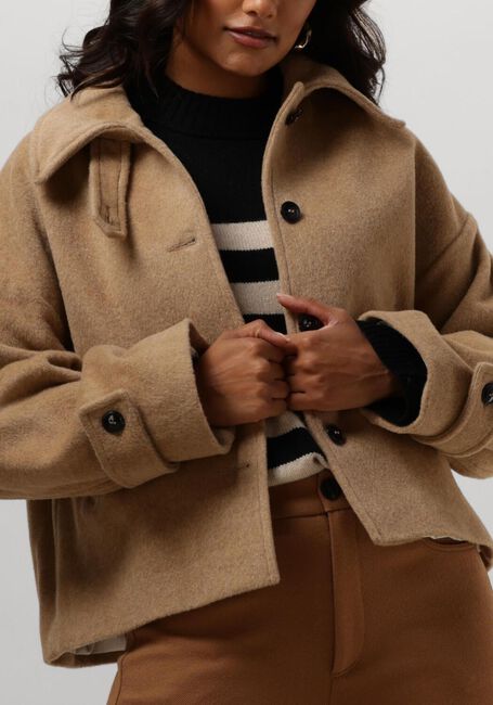 Braune RUBY TUESDAY Jack MARA SHORT WOOLEN JACKET COLLAR - large