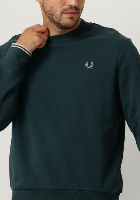 Blaue FRED PERRY Pullover CREW NECK SWEATSHIRT - large