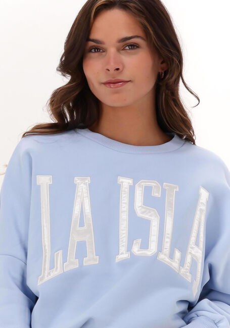 Hellblau COLOURFUL REBEL Sweatshirt LA ISLA PATCH DROPPED SHOULDER SWEAT - large