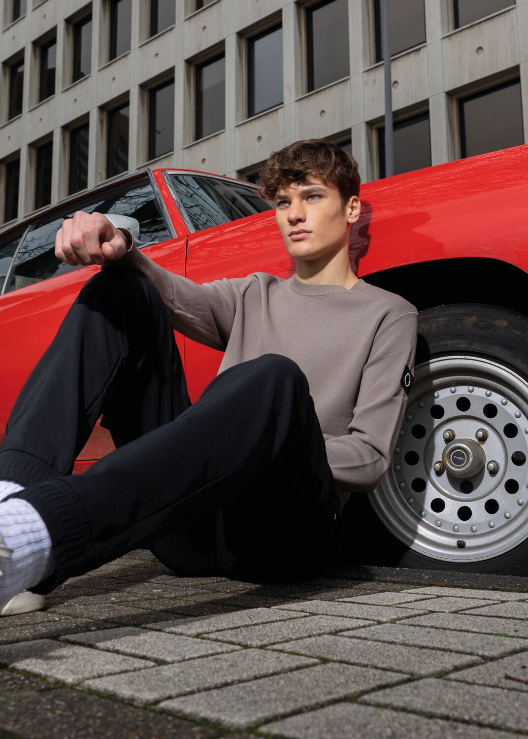 Sand RELLIX Pullover KNITWEAR BASIC - large