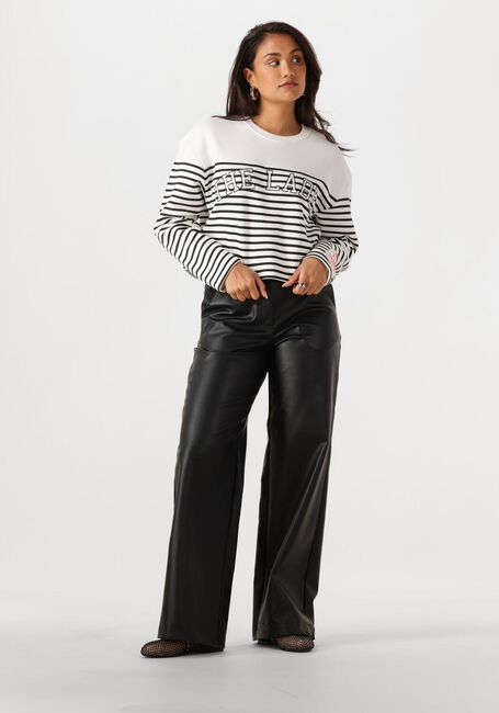 Weiße ALIX THE LABEL Sweatshirt LADIES KNITTED STRIPE SWEATER - large