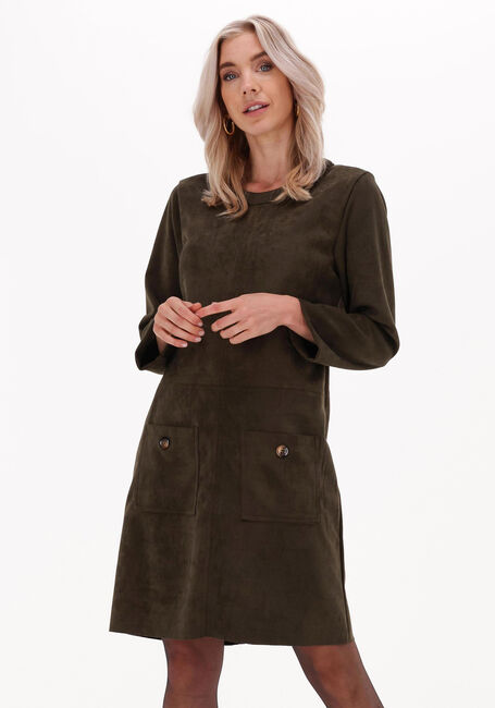 Grüne SUMMUM Minikleid DRESS BONDED SUEDINE - large