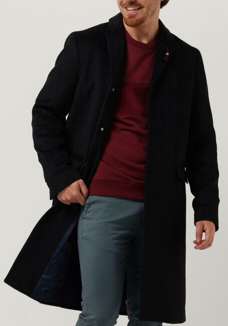 Dunkelblau SCOTCH & SODA Mäntel CLASSIC WOOL-BLEND OVERCOAT - large